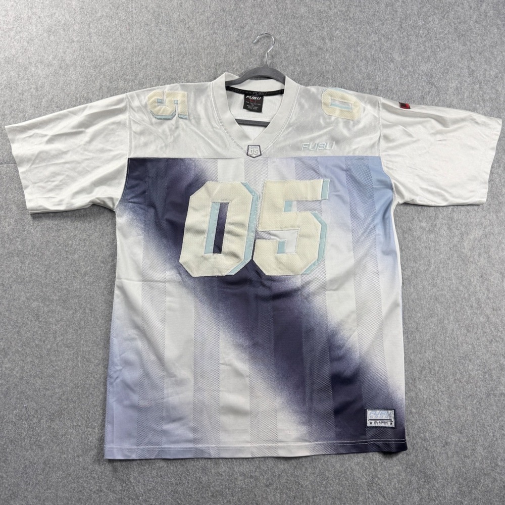 Vintage Y2K FUBU Sport 05 Football Jersey XL Colorblock Champions Streetwear